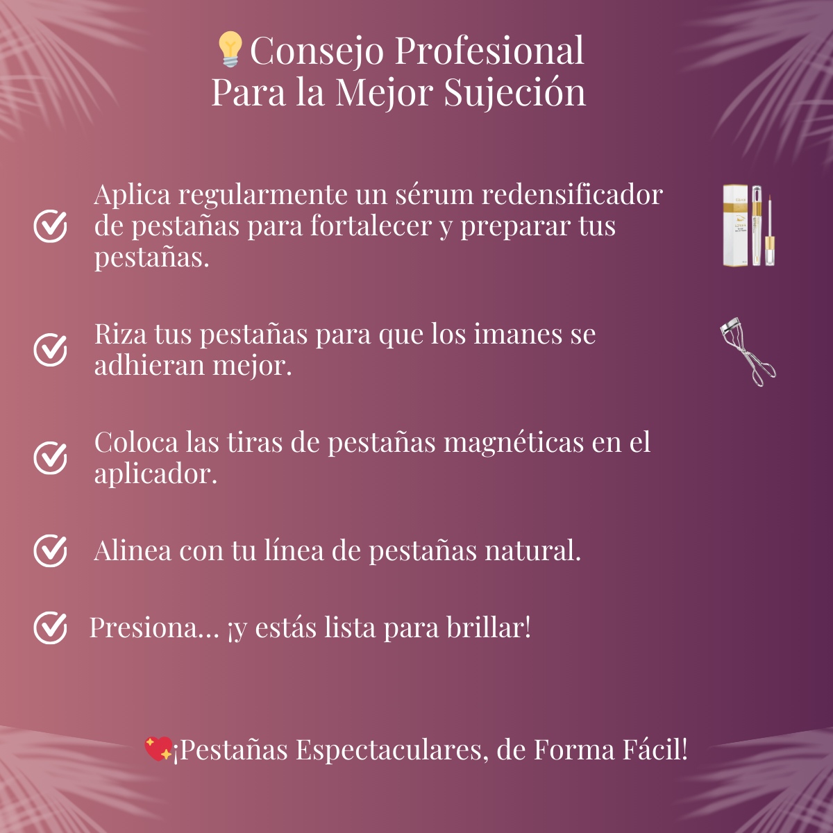 Juego de Pestañas Magnéticas - Incluye Ambos Ojos (4 tiras de pestañas)